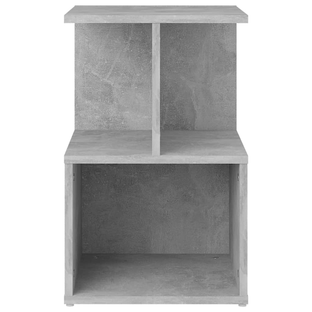 Bedside tables 2 pcs. Concrete grey 35x35x55 cm wood material