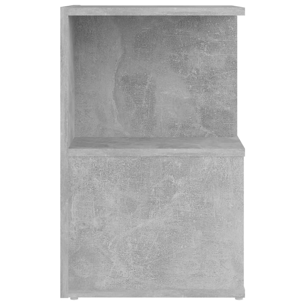 Bedside tables 2 pcs. Concrete grey 35x35x55 cm wood material