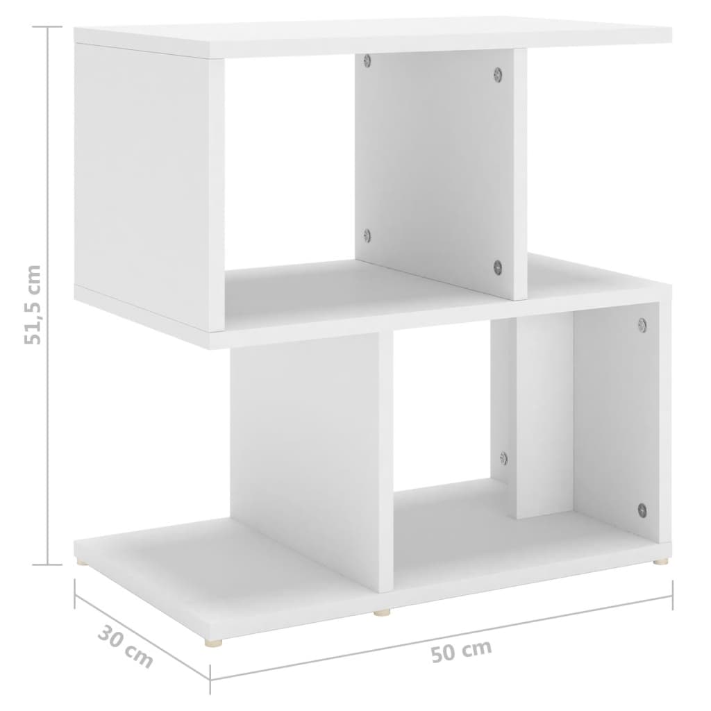 Tables de chevet 2 pcs. Blanc 50x30x51,5 cm en bois