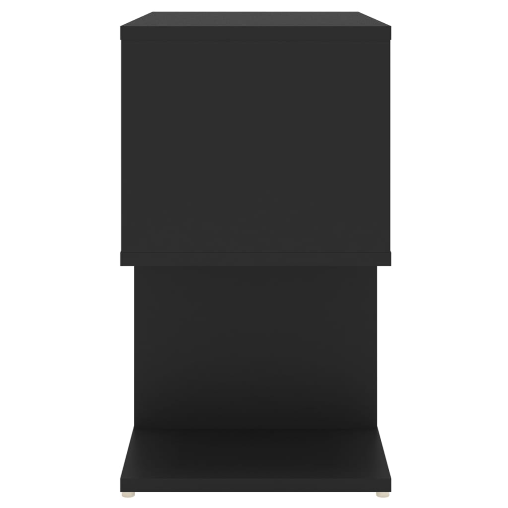 Tables de chevet 2 pcs. Noir 50x30x51,5 cm en bois