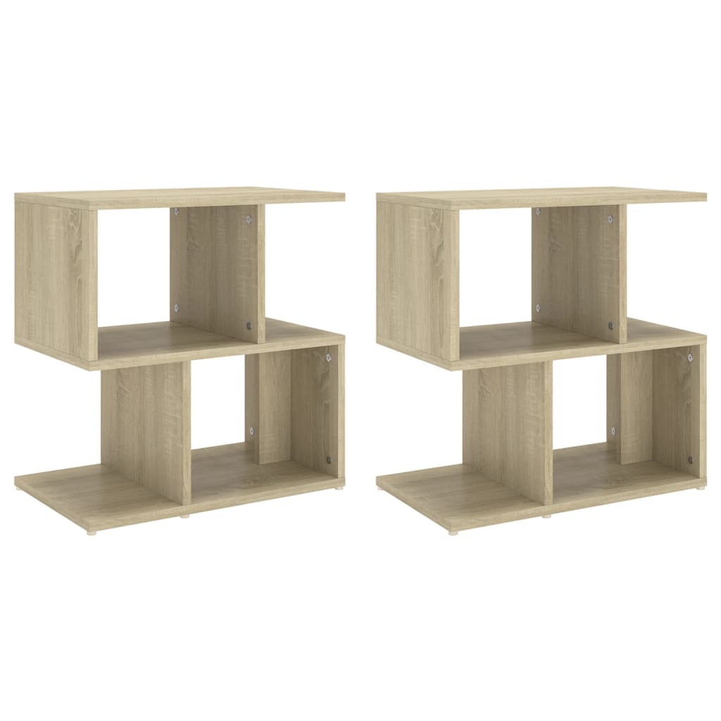 Tables de chevet 2 pcs. Chêne Sonoma 50x30x51,5 cm matériau bois