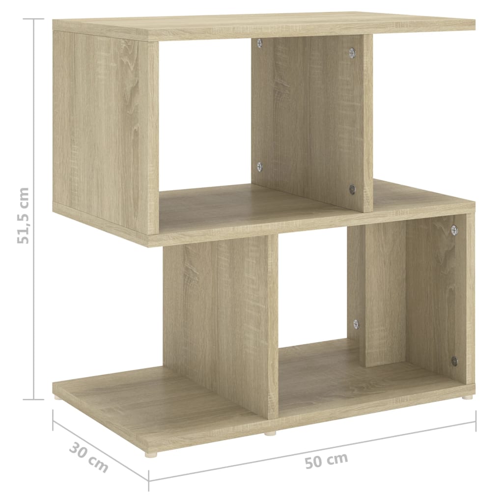Tables de chevet 2 pcs. Chêne Sonoma 50x30x51,5 cm matériau bois
