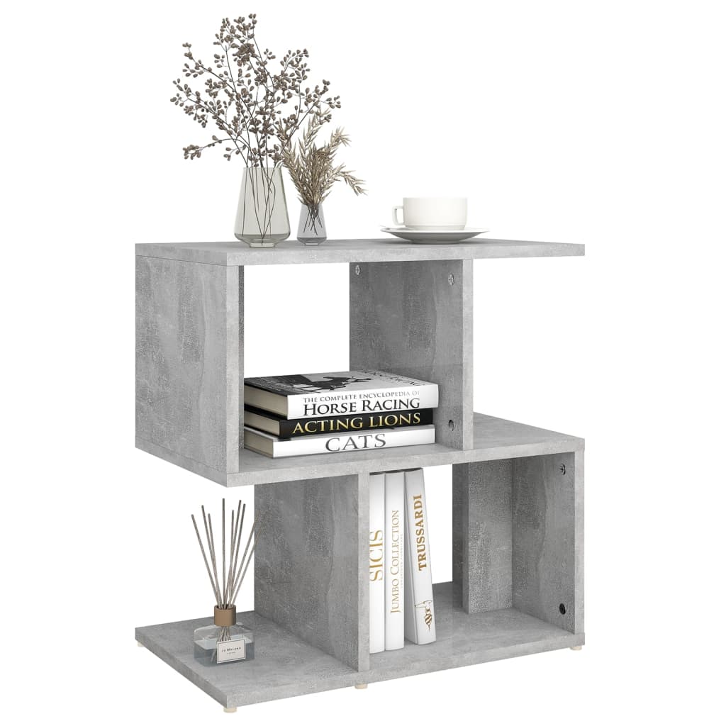 Bedside tables 2 pcs. Concrete grey 50x30x51.5 cm wood material