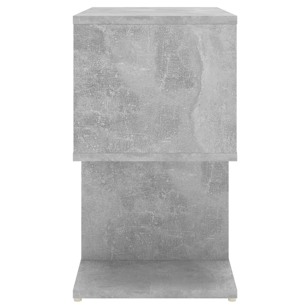Bedside tables 2 pcs. Concrete grey 50x30x51.5 cm wood material