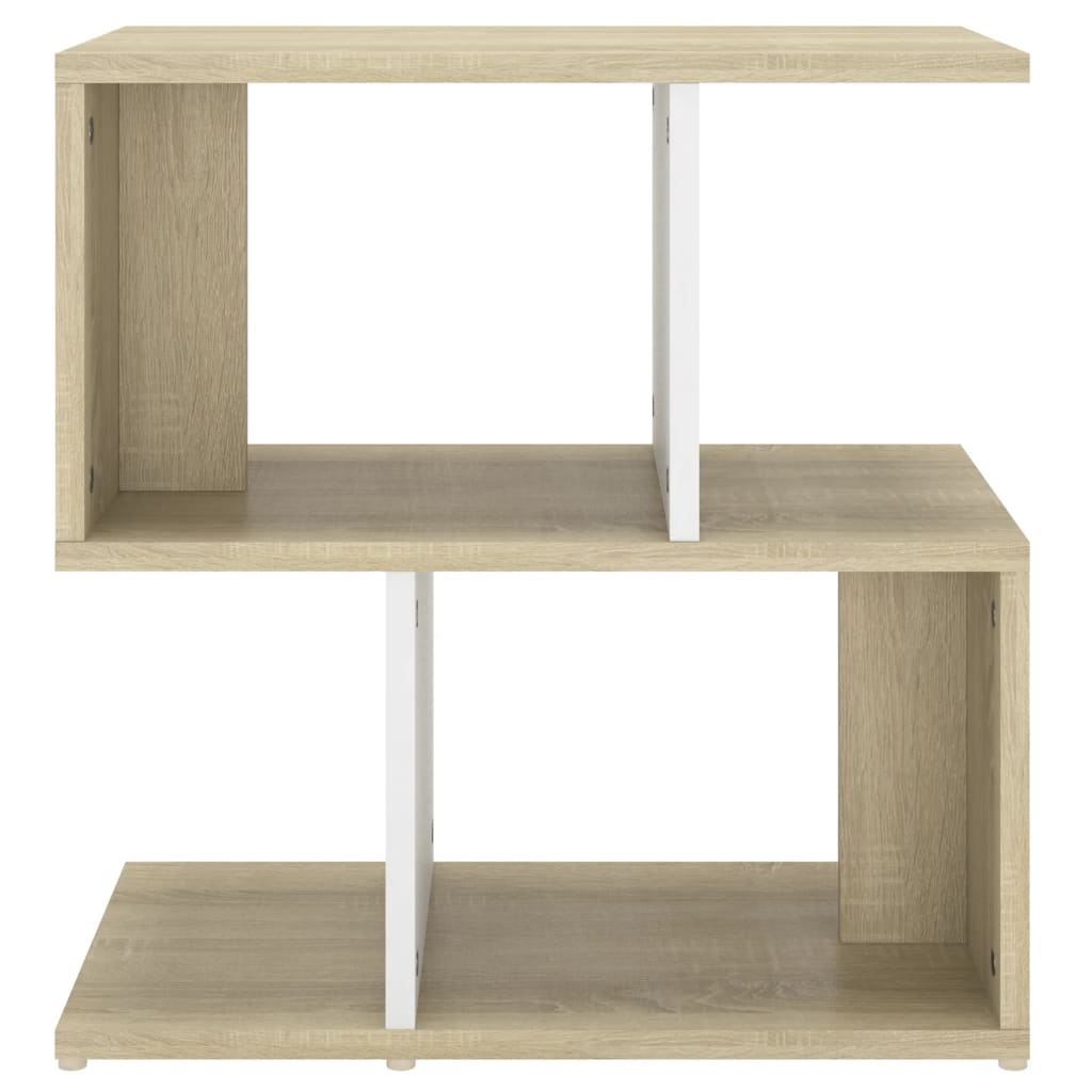 Nachttische 2 Stk. Weiß Sonoma-Eiche 50x30x51,5 Holzwerkstoff
