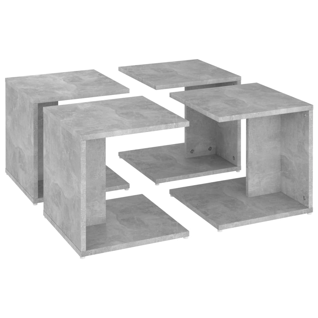 Couchtische 4 Stk. Betongrau 33x33x33 cm Holzwerkstoff
