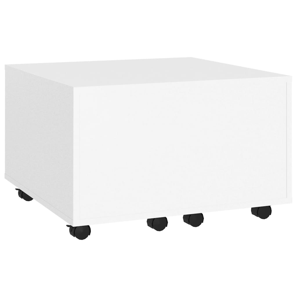 Table basse blanche 60x60x38 cm en bois