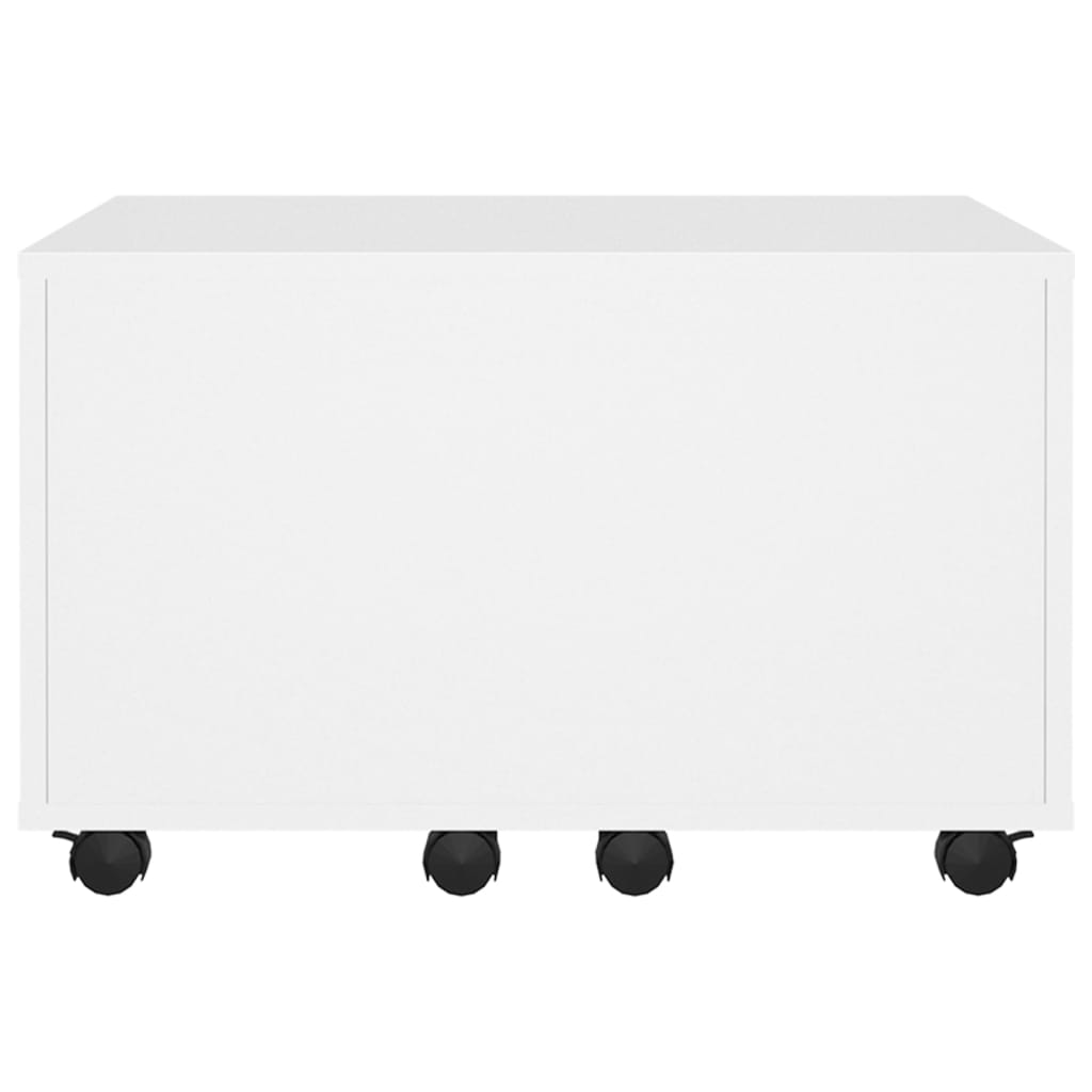 Table basse blanche 60x60x38 cm en bois