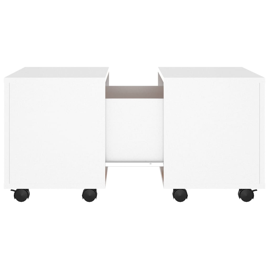 Table basse blanche 60x60x38 cm en bois