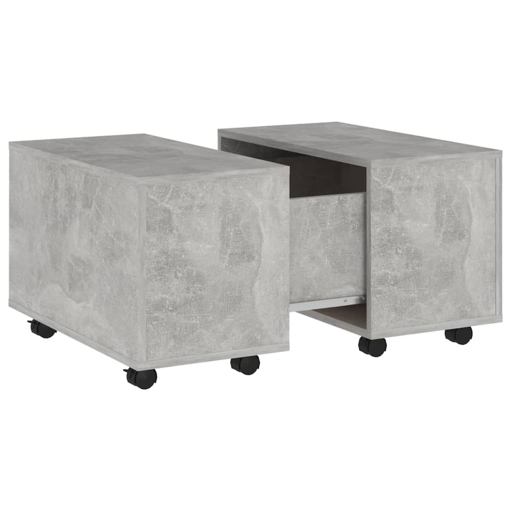 Coffee table concrete grey 60x60x38 cm wood material