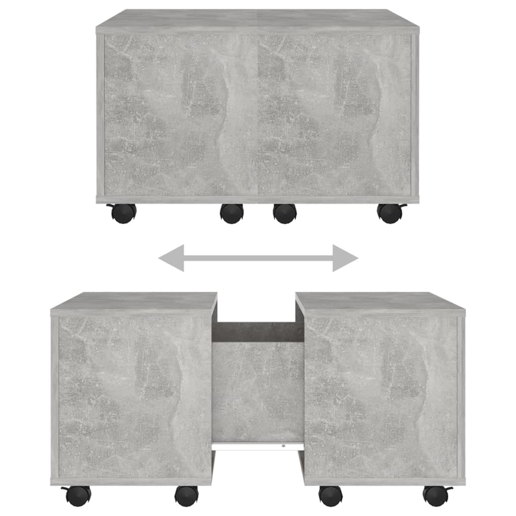 Coffee table concrete grey 60x60x38 cm wood material