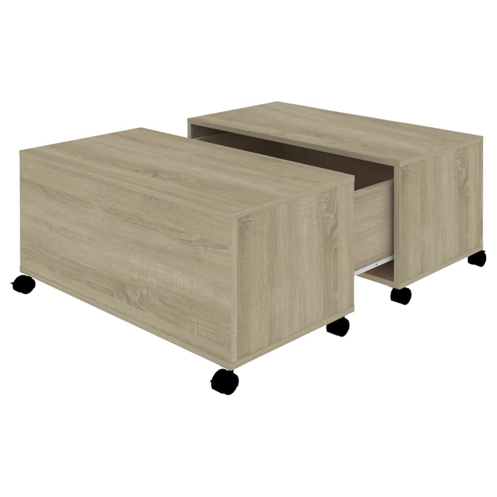 Table basse en chêne Sonoma 75x75x38 cm matériau bois