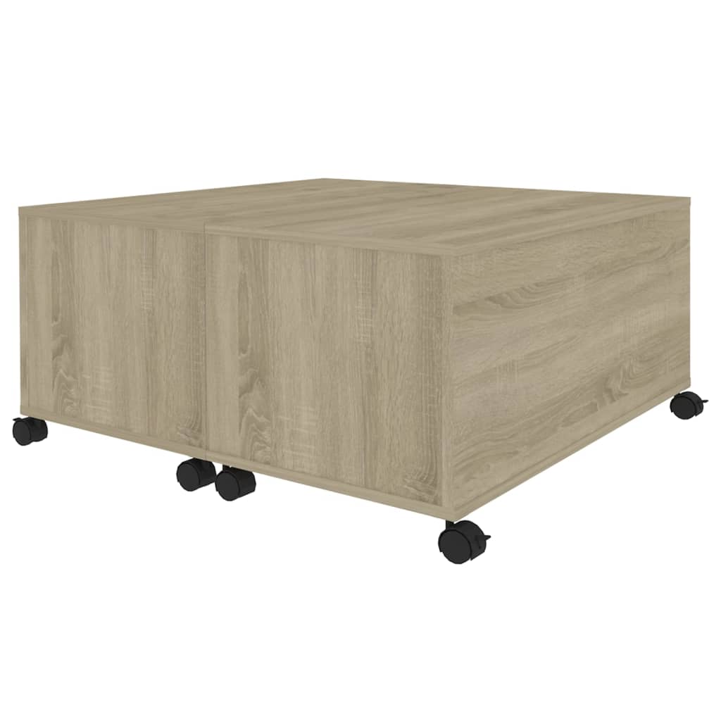 Table basse en chêne Sonoma 75x75x38 cm matériau bois