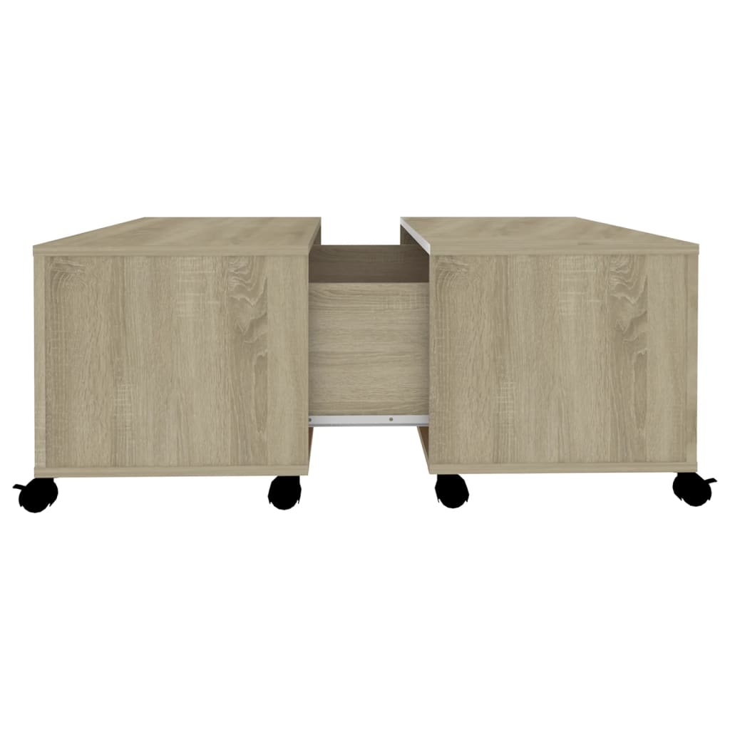Table basse en chêne Sonoma 75x75x38 cm matériau bois