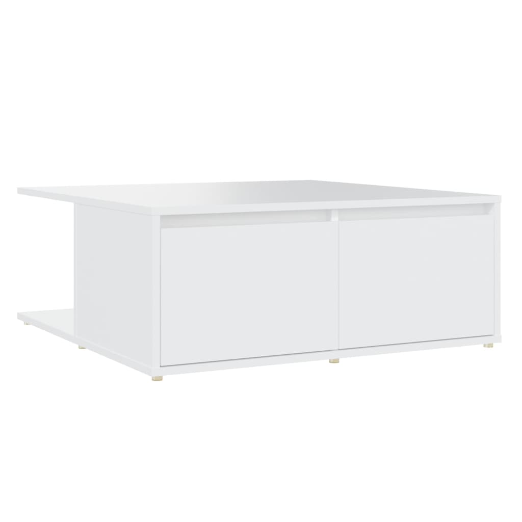 Table basse blanche 80x80x31 cm en bois