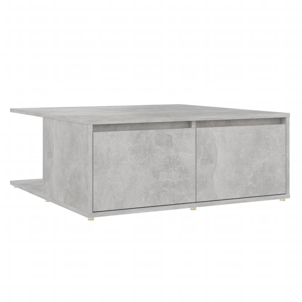 Table basse gris béton 80x80x31 cm en bois