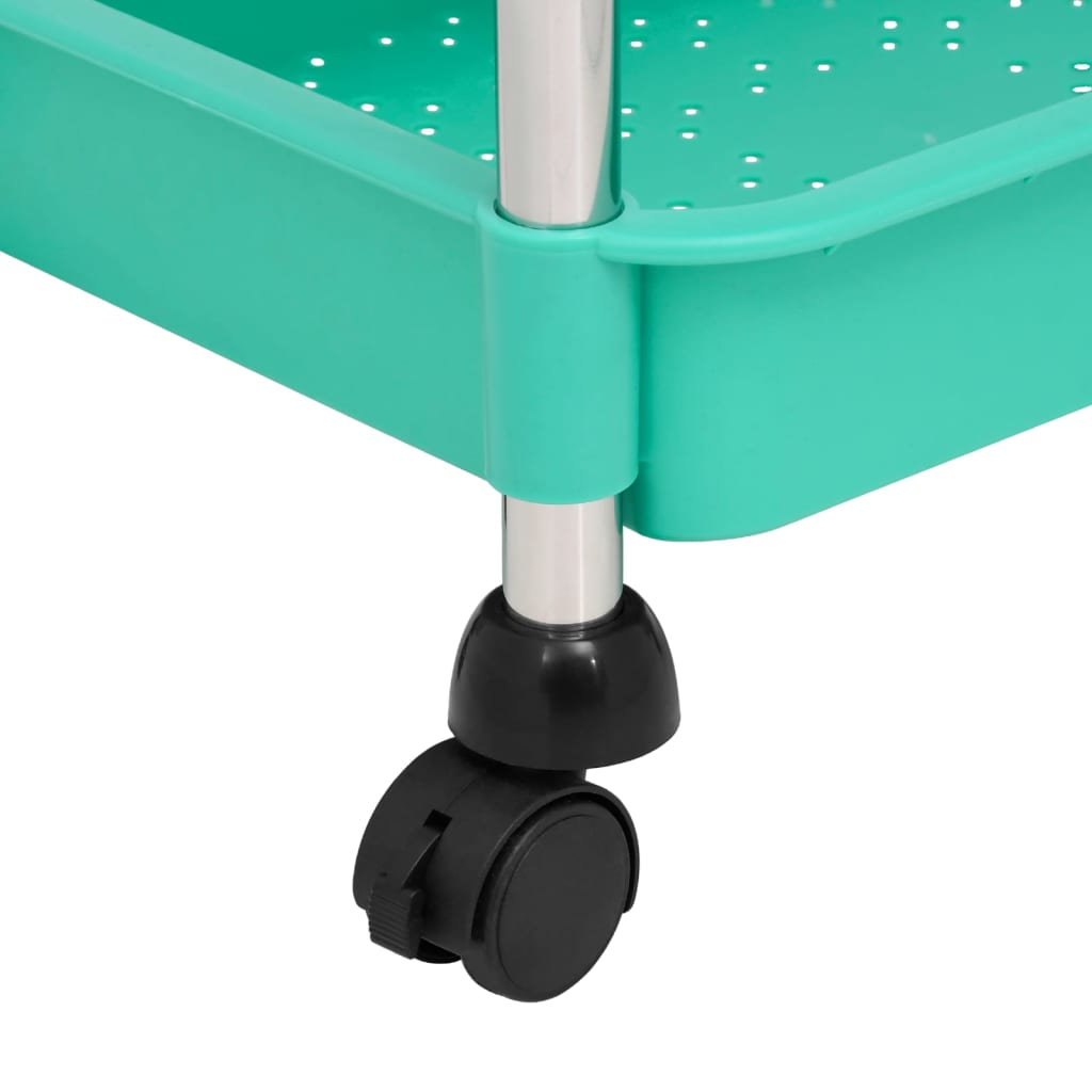 Kitchen trolley 5 levels turquoise 42x29x128 cm iron and ABS
