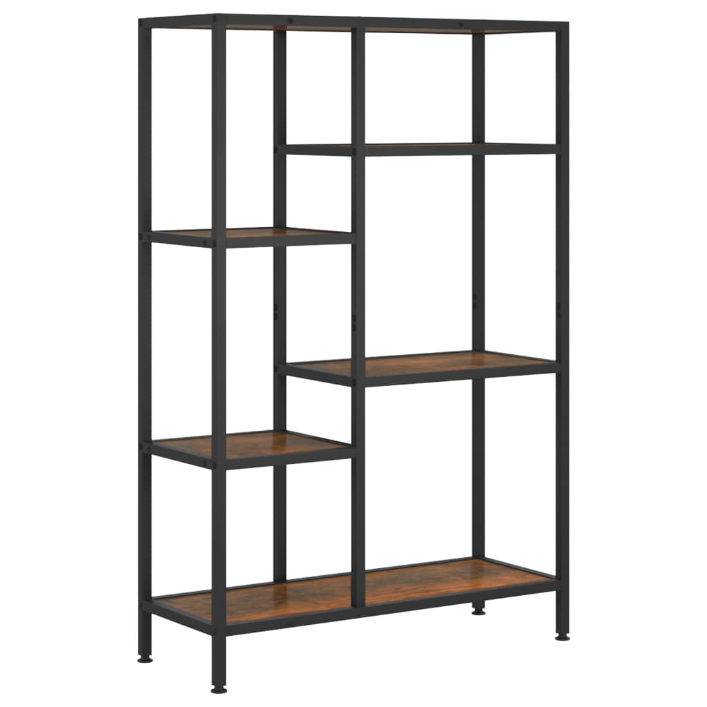 Bookshelf 80x30x120 cm steel and wood material