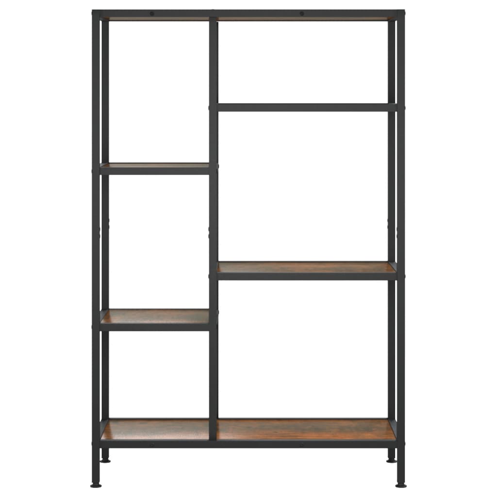 Bookshelf 80x30x120 cm steel and wood material