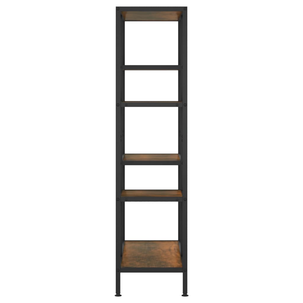 Bookshelf 80x30x120 cm steel and wood material
