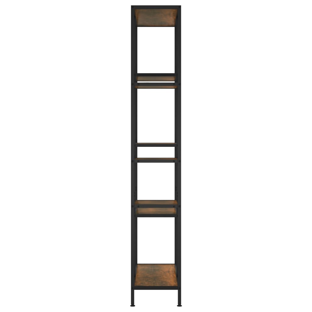 Bookshelf 80x30x180 cm steel and wood material