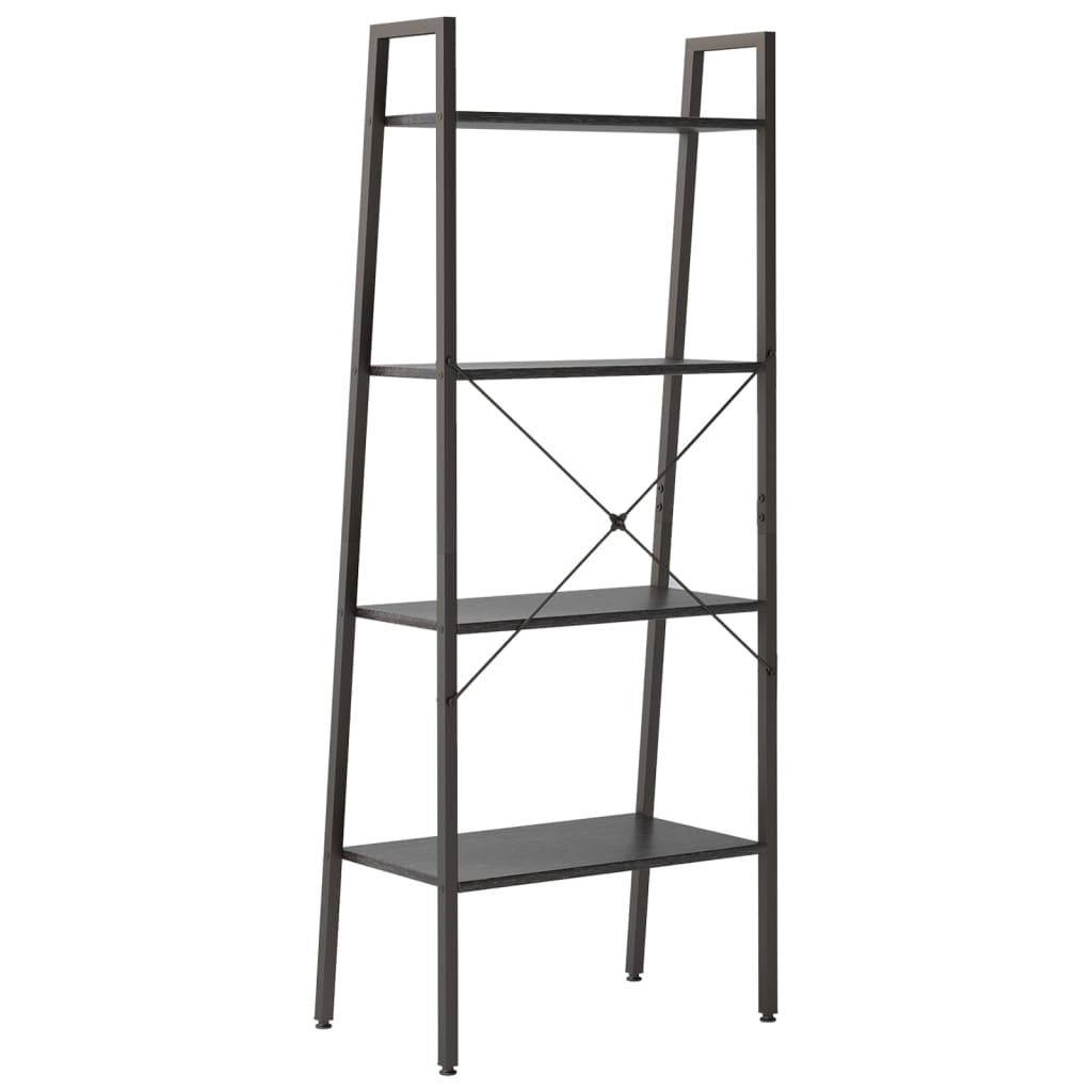 Étagère autoportante à 4 niveaux, noire, 56 x 35 x 140 cm