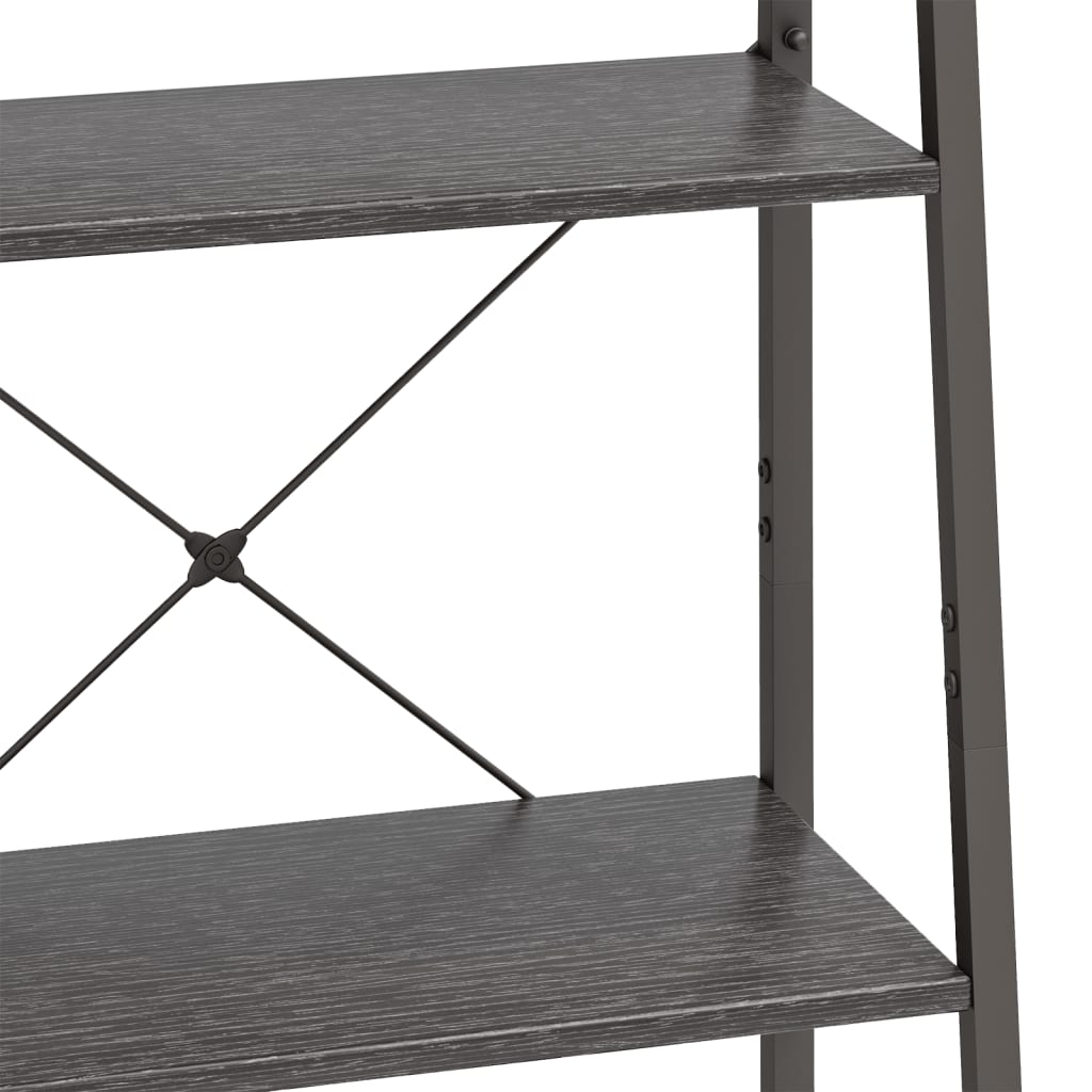 Étagère autoportante à 4 niveaux, noire, 56 x 35 x 140 cm