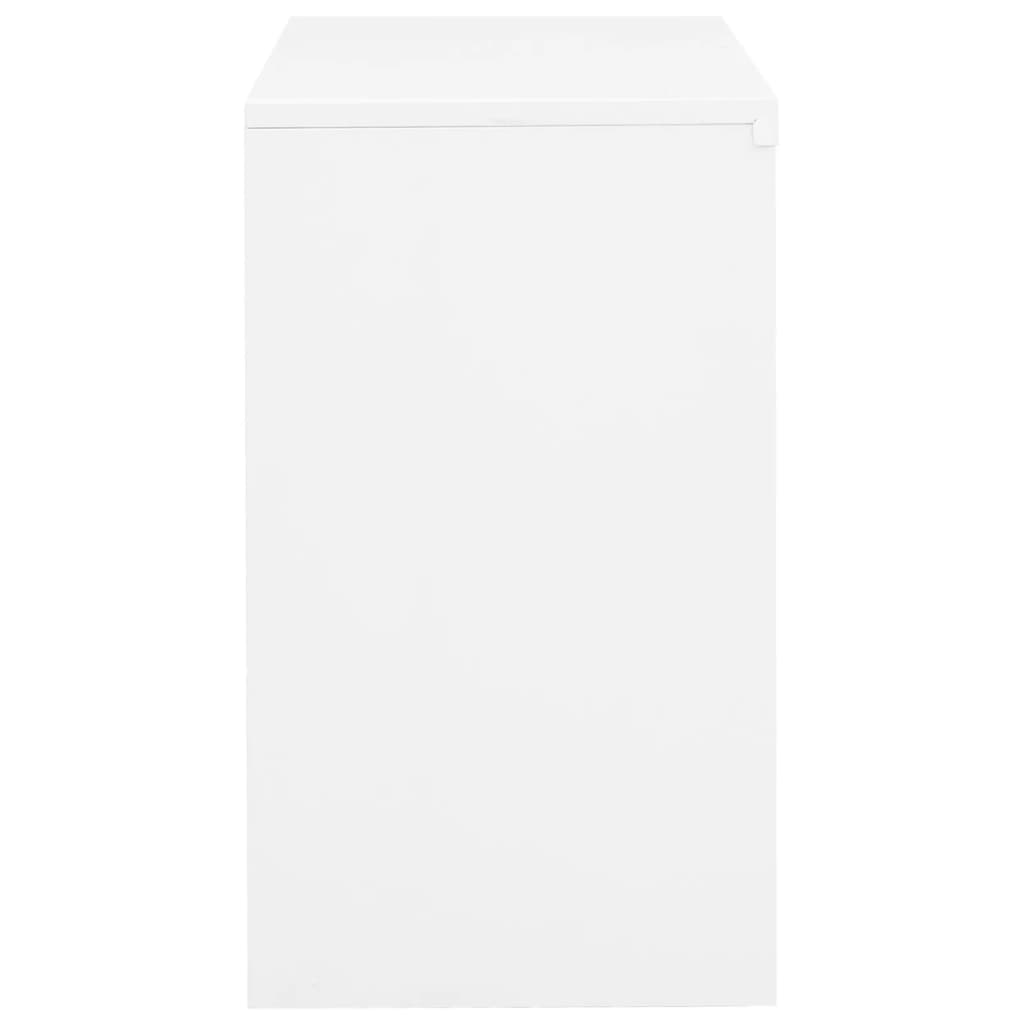 Office cabinet white 90x40x70 cm steel