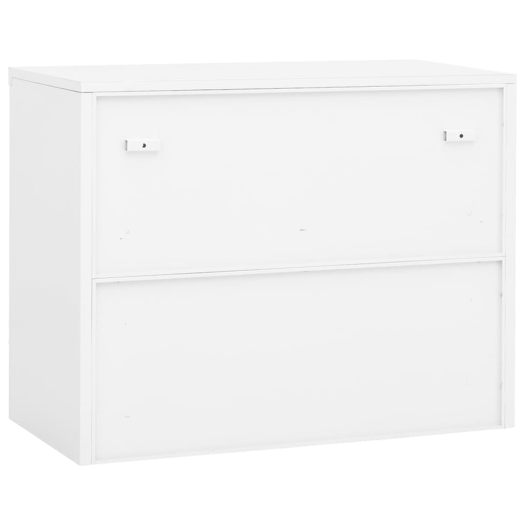 Office cabinet white 90x40x70 cm steel