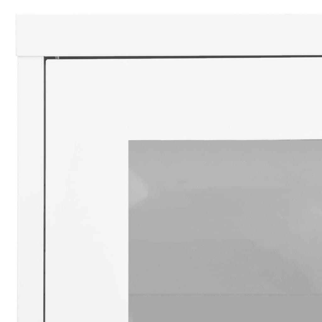 Office cabinet white 90x40x70 cm steel