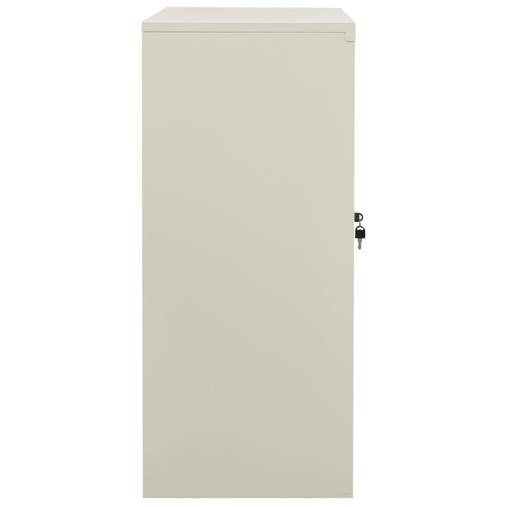 Armoire de bureau gris clair 90x40x90 cm en acier