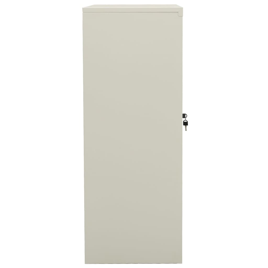 Office cabinet light grey 90x40x105 cm steel