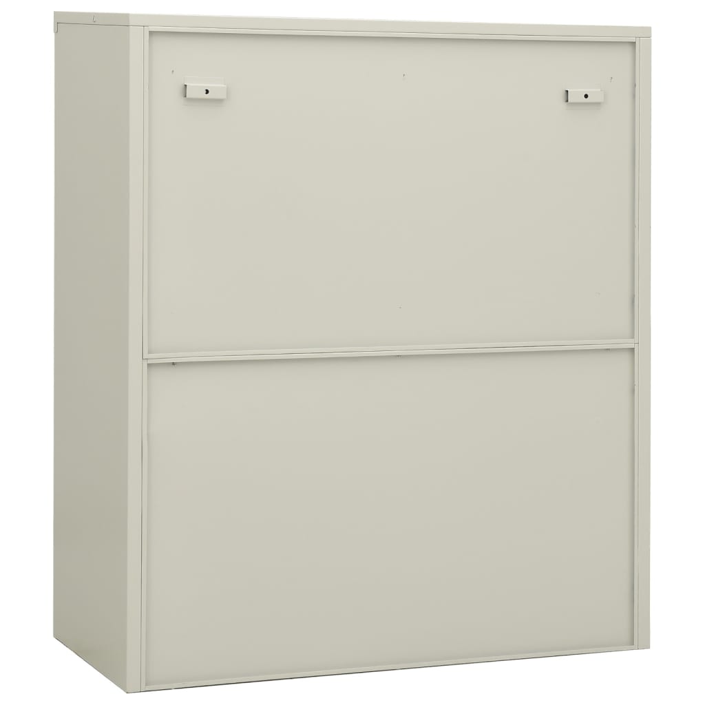 Office cabinet light grey 90x40x105 cm steel