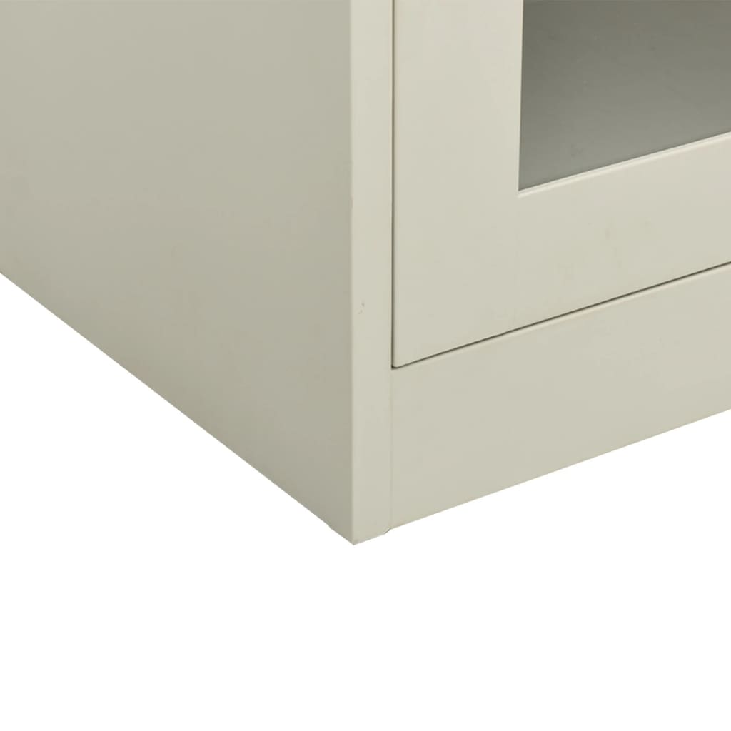 Office cabinet light grey 90x40x105 cm steel