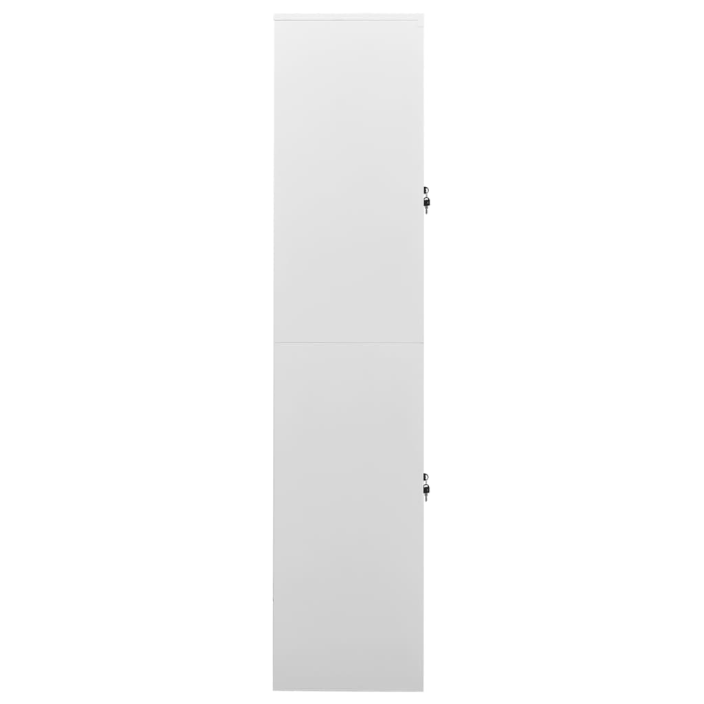 Armoire de bureau gris clair 90x40x180 cm en acier