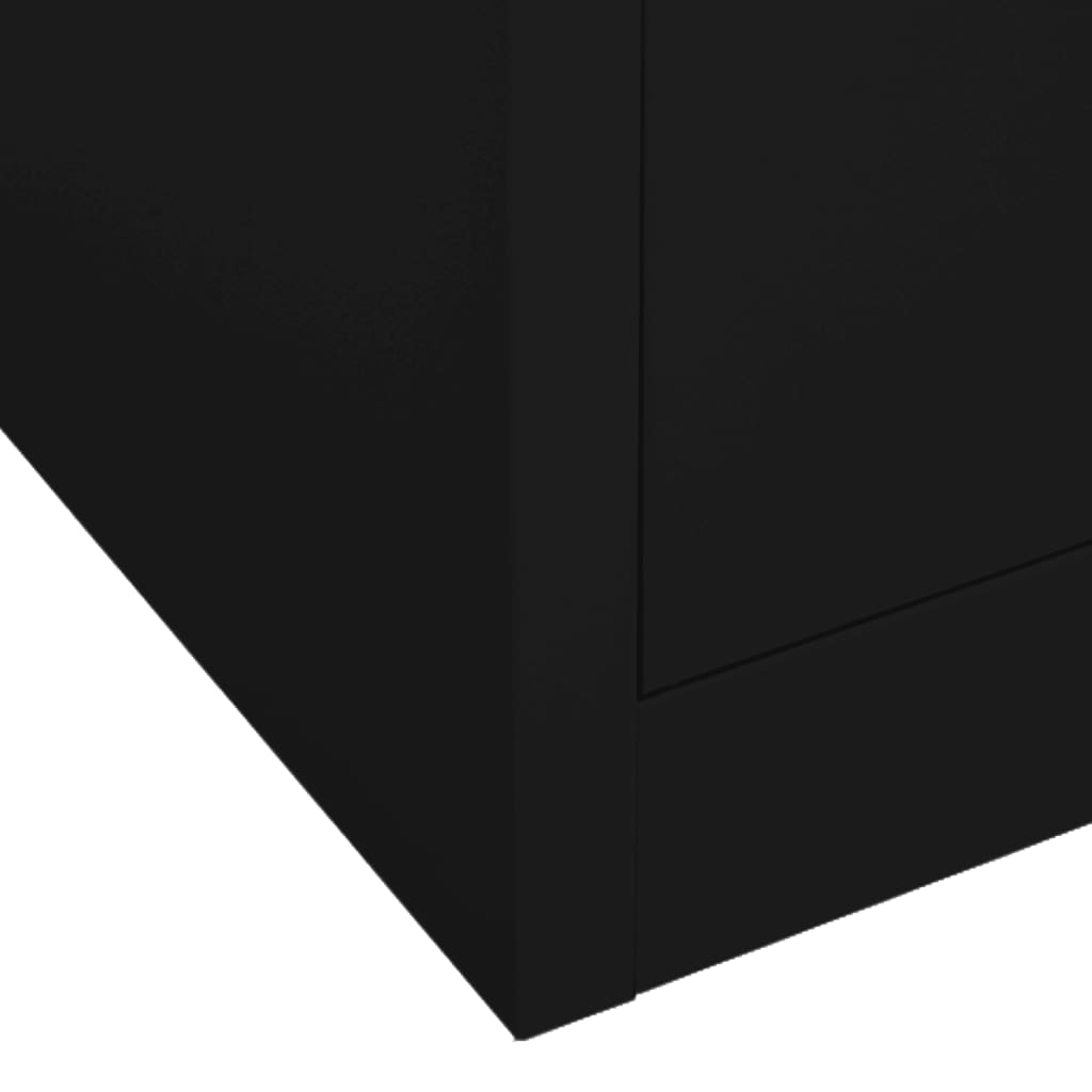 Kleiderschrank Schwarz 80x50x180 cm Stahl