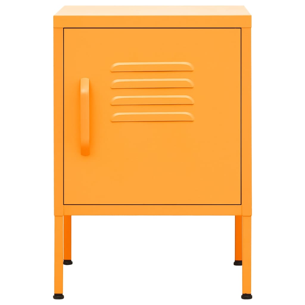 Bedside table mustard yellow 35x35x51 cm steel