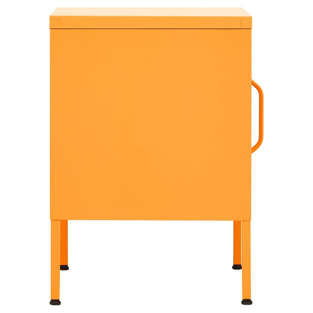 Bedside table mustard yellow 35x35x51 cm steel