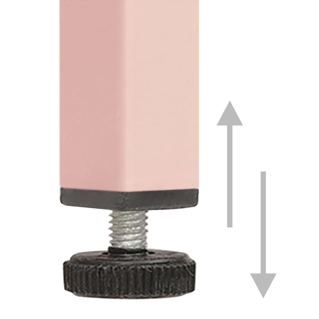Bedside table pink 35x35x51 cm steel