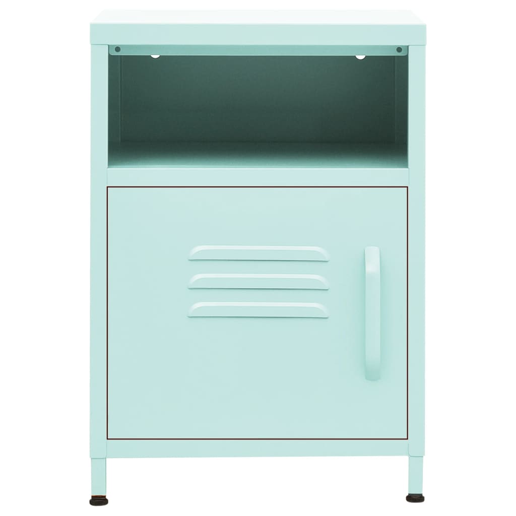 Bedside table mint green 35x35x51 cm steel
