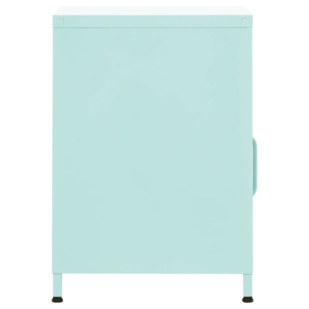 Bedside table mint green 35x35x51 cm steel