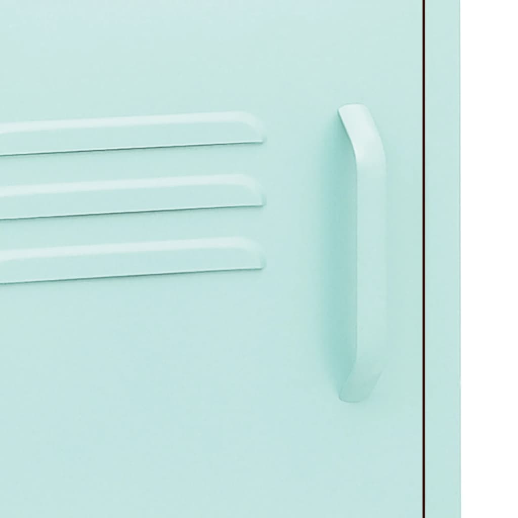 Bedside table mint green 35x35x51 cm steel