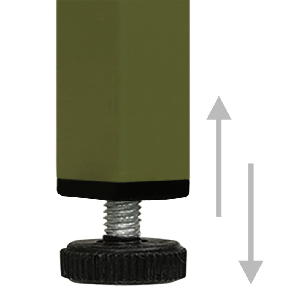 Meuble TV vert olive 105x35x50 cm acier