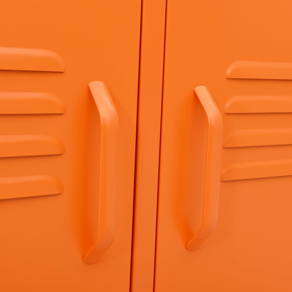 Meuble TV orange 105x35x50 cm acier