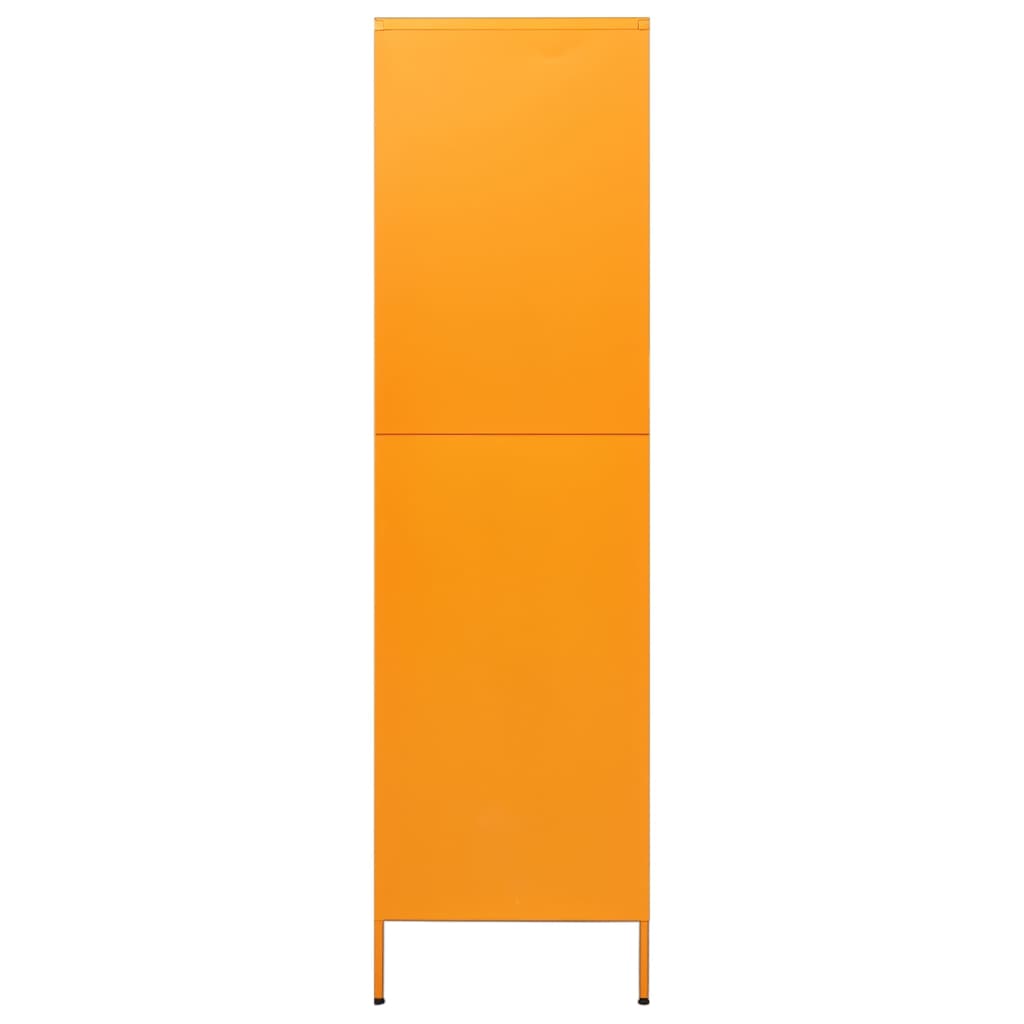 Wardrobe mustard yellow 90x50x180 cm steel