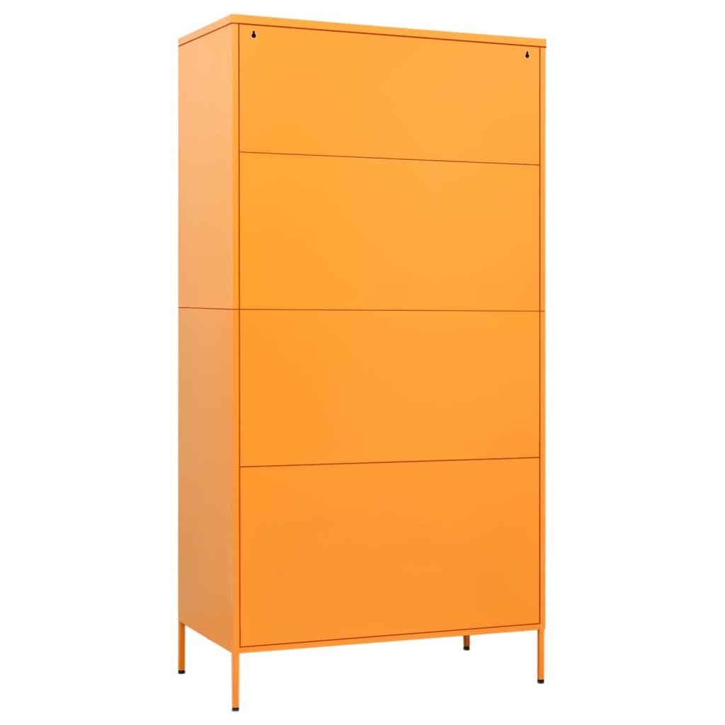 Wardrobe mustard yellow 90x50x180 cm steel