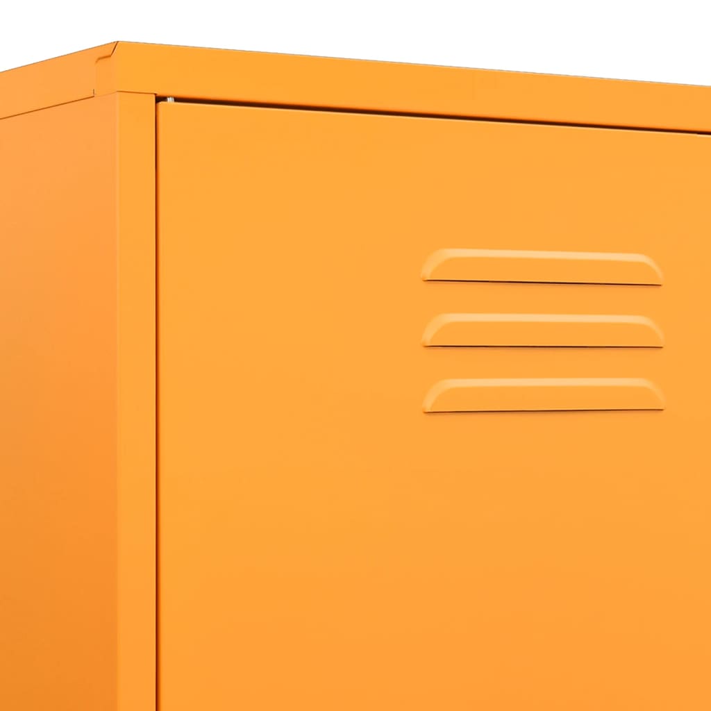 Wardrobe mustard yellow 90x50x180 cm steel