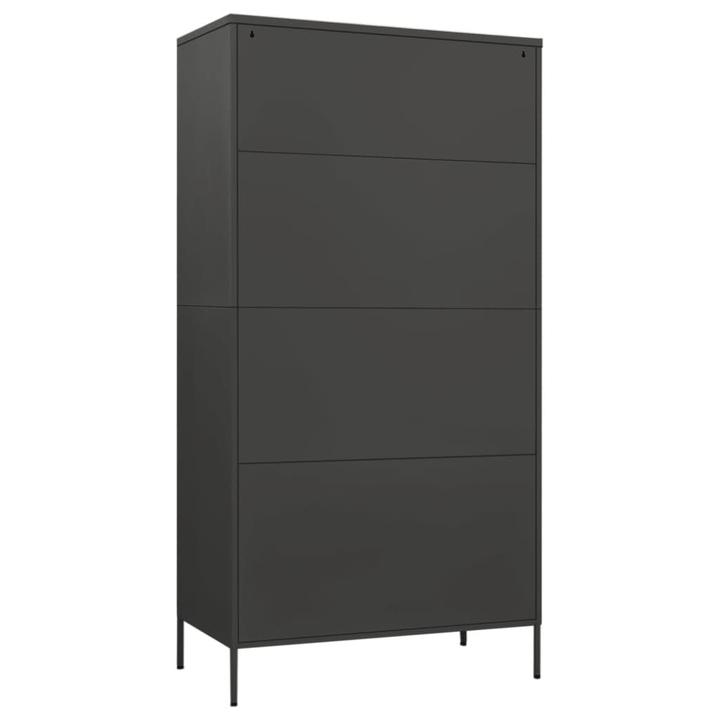 Kleiderschrank Anthrazit 90x50x180 cm Stahl