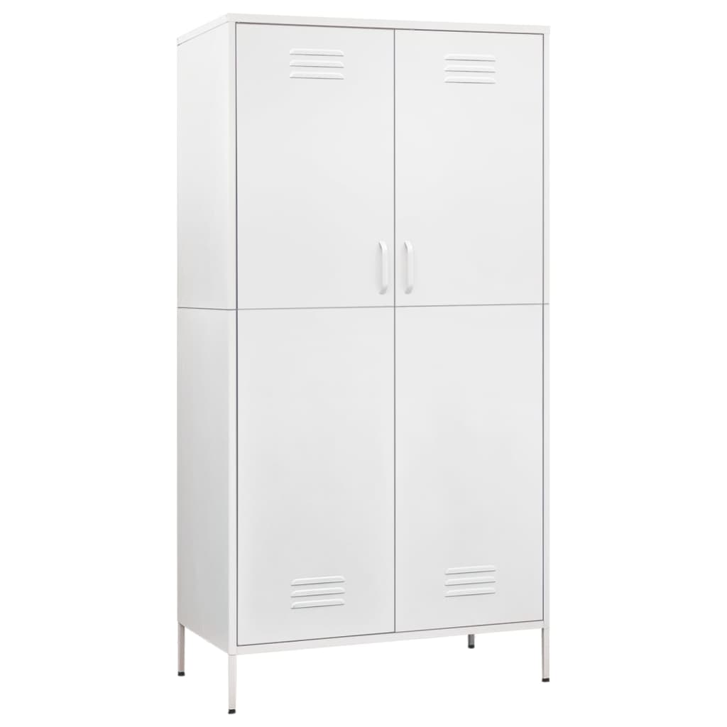 Armoire blanche 90x50x180 cm en acier