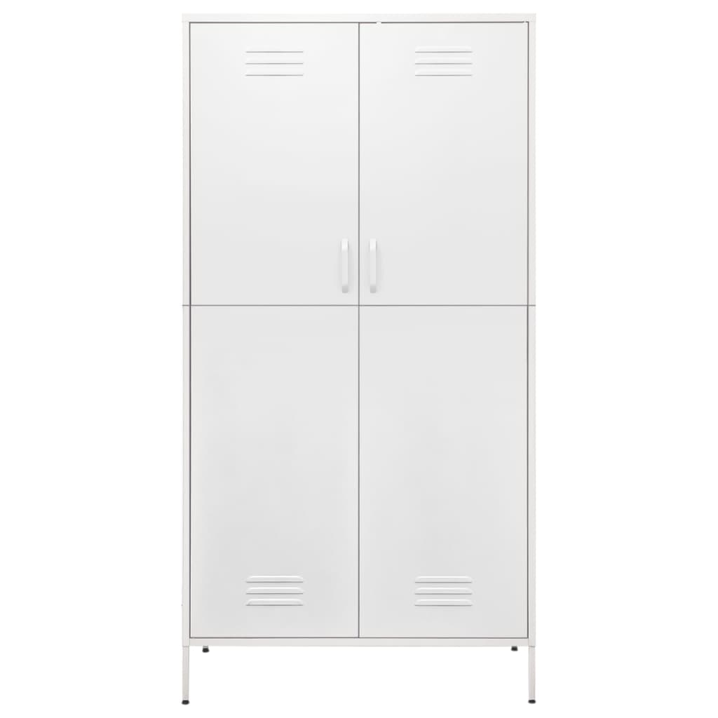 Armoire blanche 90x50x180 cm en acier
